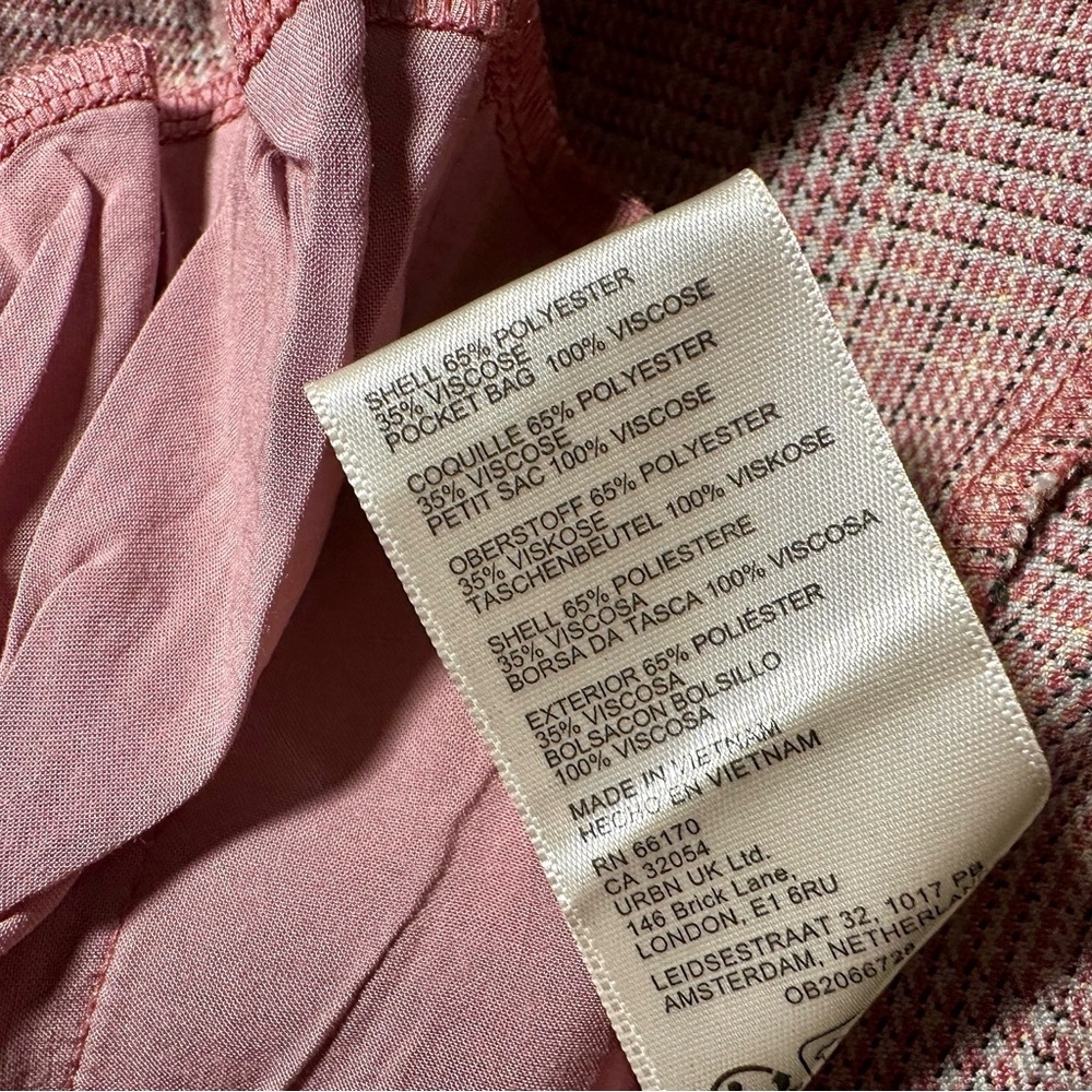 NWOT Free People ‘Sevi’ Plaid Belted Mini Dress in “Gray & Pink Combo” Sz Small - Picture 13 of 16
